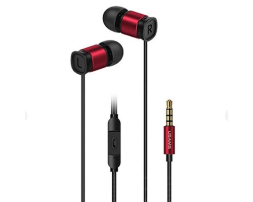 Навушники Usams EP-46 Mini 3.5mm In-Ear Earphone 1.2m Red