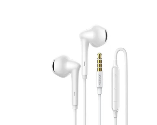 Навушники UGREEN EP101 Wired Earphones with 3.5mm Plug (White)