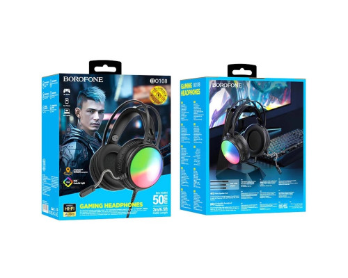 Навушники BOROFONE BO108 Flame gaming headphones Black