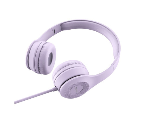 Навушники HOCO W21 Graceful charm wire control headphones Purple