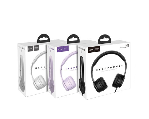 Навушники HOCO W21 Graceful charm wire control headphones Purple