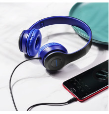 Навушники BOROFONE BO5 Star sound wired headphones Blue