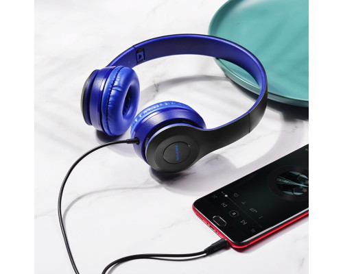 Навушники BOROFONE BO5 Star sound wired headphones Blue