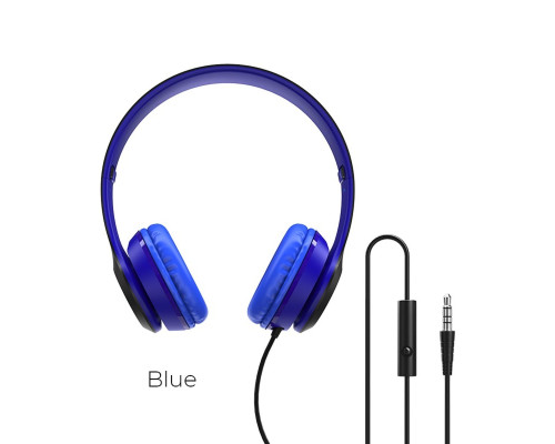 Навушники BOROFONE BO5 Star sound wired headphones Blue