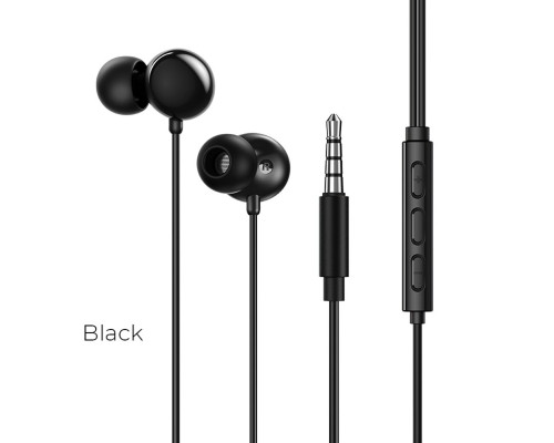 Навушники BOROFONE BM45 Sound wave wired earphones with mic 1.2m Black