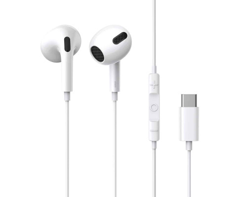 Навушники Baseus Encok Type-C lateral in-ear Wired Earphone C17 White