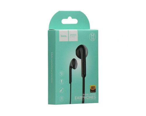 Навушники HOCO M39 Rhyme sound earphones with microphone Black