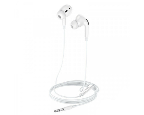 Навушники HOCO M101 Pro Crystal sound wire-controlled earphones with microphone White