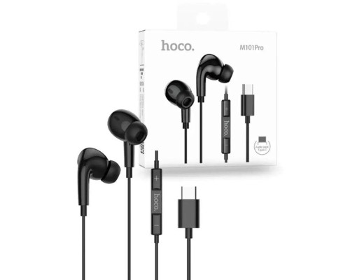 Навушники HOCO M101 Pro Crystal sound Type-C wire-controlled digital earphones with microphone Black