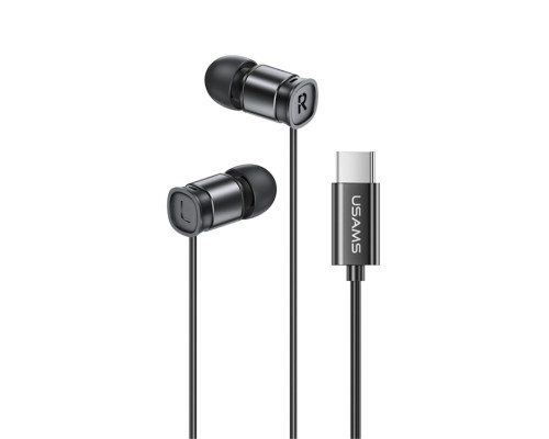 Навушники Usams EP-46 Mini Type-C In-Ear Earphone1.2m Black