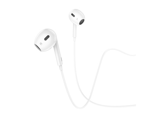 Навушники HOCO M1 Max crystal earphones for iP with mic White