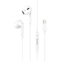 Навушники HOCO M1 Max crystal earphones for iP with mic White