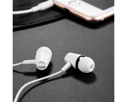 Навушники HOCO M34 honor music universal earphones with microphone White