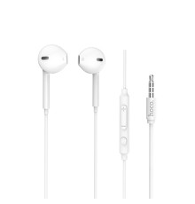 Навушники HOCO M55 Memory sound wire control earphones with mic White