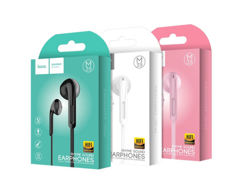 Навушники HOCO M39 Rhyme sound earphones with microphone White