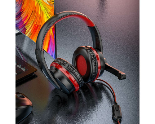 Навушники HOCO W103 Magic tour gaming headphones Red