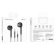 Навушники BOROFONE BM80 Magnificent wire-controlled earphones with microphone Black