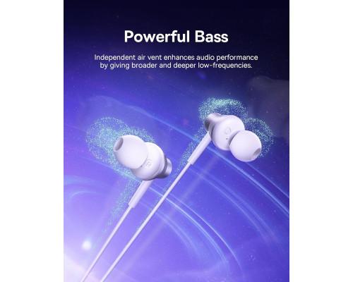 Навушники Baseus Encok CZ11 Wired Earphones Moon White