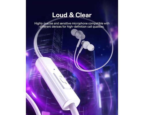 Навушники Baseus Encok CZ11 Wired Earphones Moon White