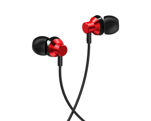 Навушники BOROFONE BM35 Farsighted universal earphones with mic Red