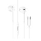 Навушники HOCO M101 Crystal joy Type-C wire-controlled digital earphones with microphone White