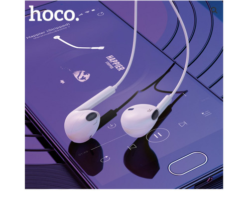 Навушники HOCO M101 Crystal joy Type-C wire-controlled digital earphones with microphone White