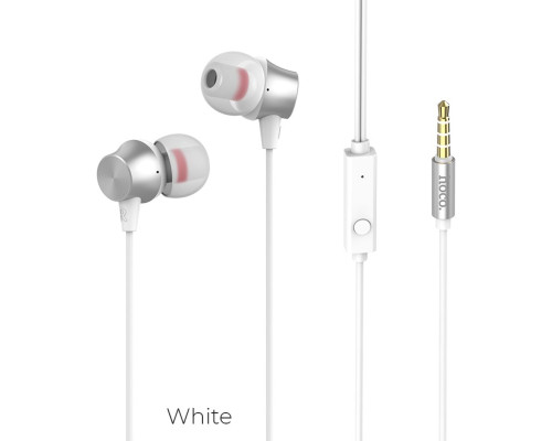 Навушники HOCO M51 Proper sound universal earphones with mic White