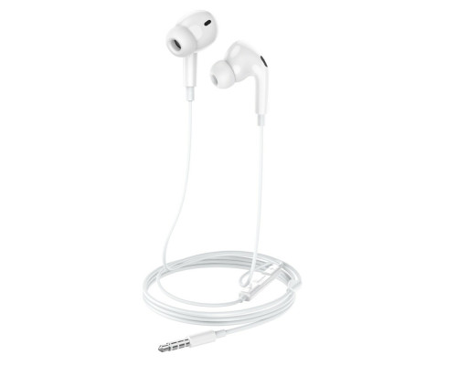 Навушники BOROFONE BM80 Pro Elegant wire-controlled earphones with microphone White