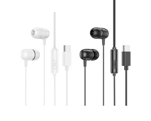 Навушники BOROFONE BM77 Type-C Delicious universal digital earphones with microphone White