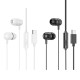 Навушники BOROFONE BM77 Type-C Delicious universal digital earphones with microphone White