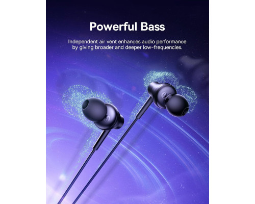 Навушники Baseus Encok CZ11 Wired Earphones Cluster Black