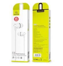 Навушники Usams EP-39 In-ear Plastic Earphone 1.2M White