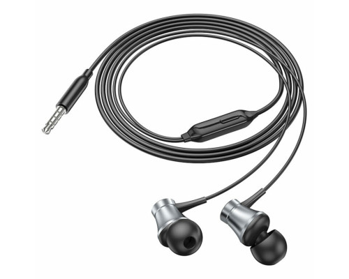 Навушники BOROFONE BM73 Platinum universal earphones with microphone Metal Gray