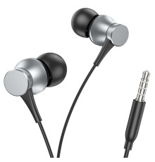 Навушники BOROFONE BM73 Platinum universal earphones with microphone Metal Gray