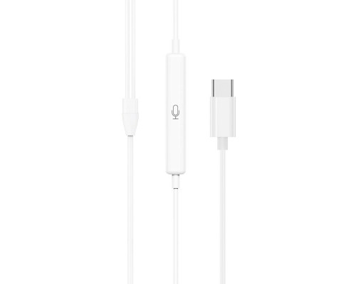 Навушники BOROFONE M80 Magnificent Type-C wire-controlled digital earphones with microphone White