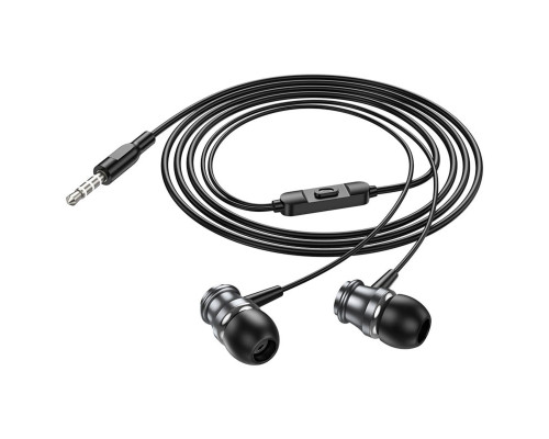 Навушники BOROFONE BM75 Platinum metal universal earphones with microphone Metal Gray