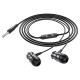 Навушники BOROFONE BM75 Platinum metal universal earphones with microphone Metal Gray