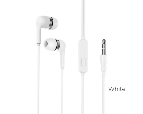 Навушники BOROFONE BM39 Refined chant universal earphones with mic White