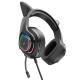 Навушники HOCO W107 Cute cat luminous cat ear gaming headphones Phantom Cat