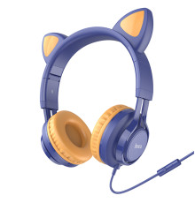 Навушники HOCO W36 Cat ear headphones with mic Midnight Blue