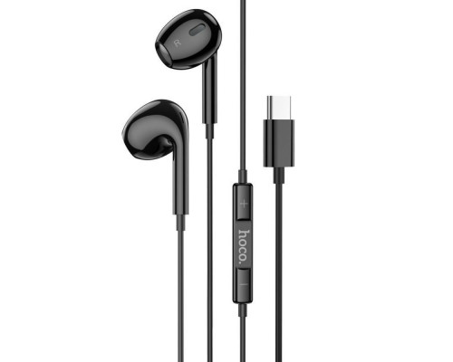 Навушники HOCO M101 Max Crystal grace Type-C wire-controled digital earphones with microphone Black