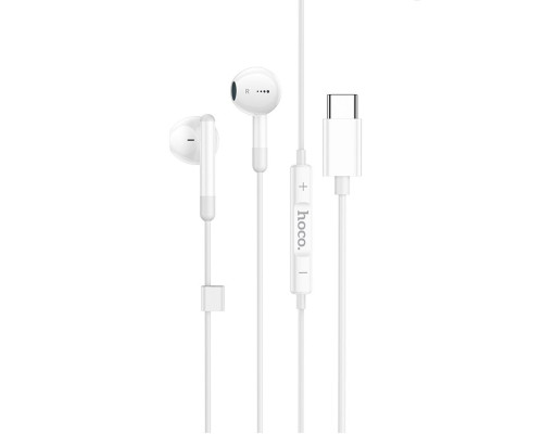 Навушники HOCO M93 Type-C Joy wire-controlled digital earphones with microphone White