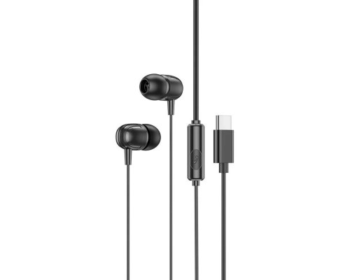 Навушники BOROFONE BM77 Type-C Delicious universal digital earphones with microphone Black