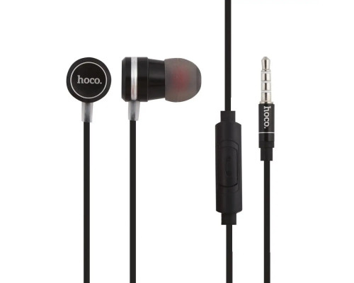 Навушники HOCO M16 Ling sound metal universal earphone with mic Black