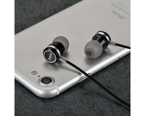 Навушники HOCO M16 Ling sound metal universal earphone with mic Black