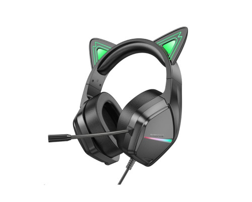 Навушники BOROFONE BO106 Cute cat ear luminous gaming headphones Elf Cat