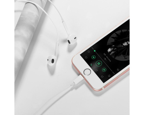 Навушники HOCO M80 Original series earphones for iP display White