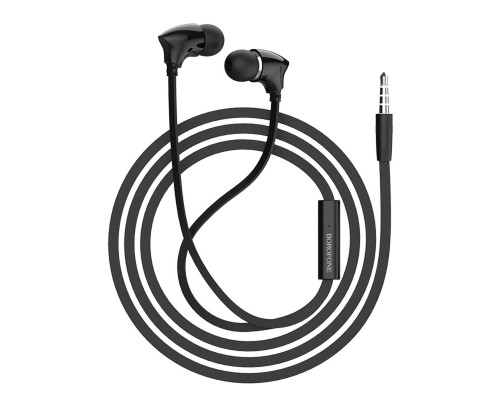 Навушники BOROFONE BM26 Rhythm universal earphones with mic Black