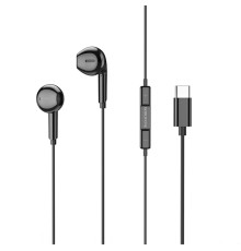 Навушники BOROFONE BM71 Light song Type-C wire-controlled digital earphones with microphone Black