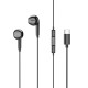 Навушники BOROFONE BM71 Light song Type-C wire-controlled digital earphones with microphone Black